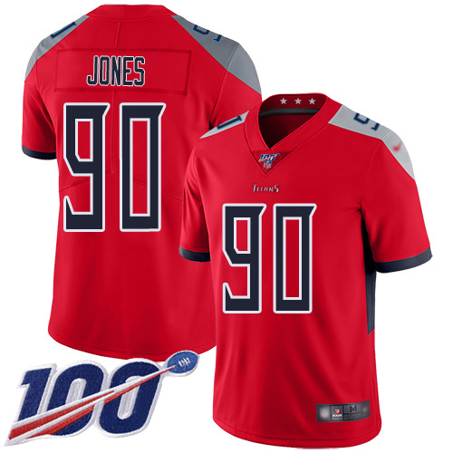 Tennessee Titans Limited Red Men DaQuan Jones Jersey NFL Football 90 100th Season Inverted Legend